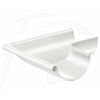 KROP STAL – Narożnik zewnętrzny 90° Ø 125 – biały RAL 9010